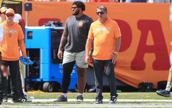 Bucs Lt Tristan Wirfs And Gm Jason Licht