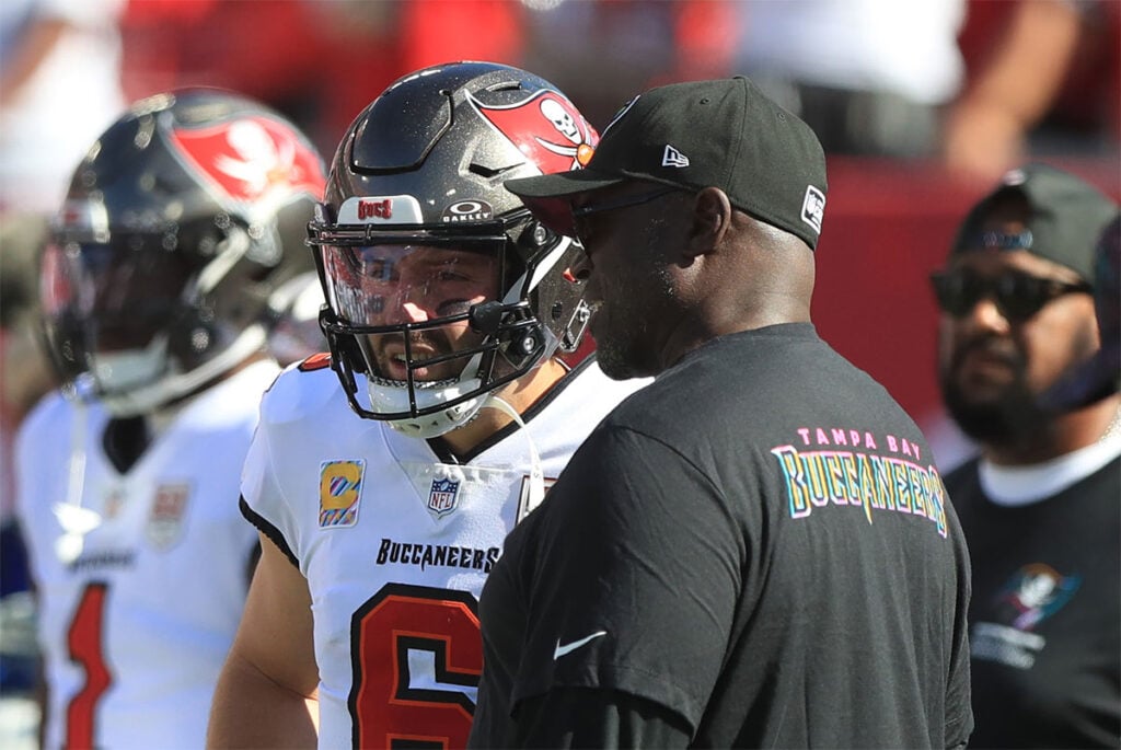 2-Point Conversion: Bucs, Todd Bowles Get Revenge Vs. 49Ers 3 Bucs Qb Baker Mayfield And Hc Todd Bowles