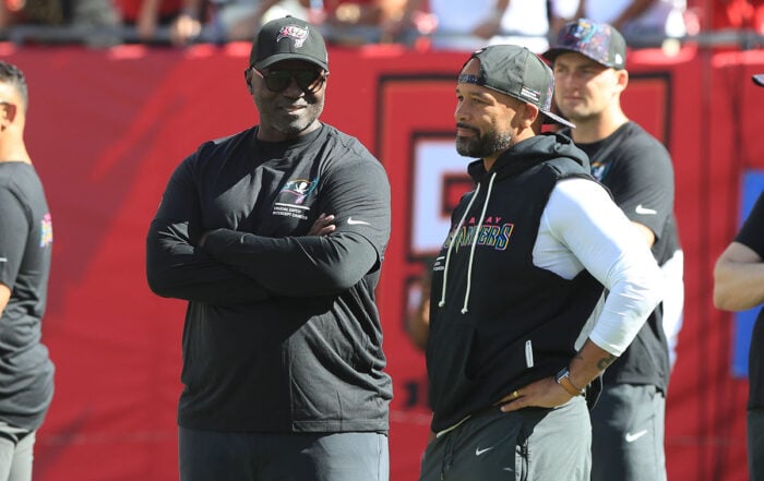 Bucs Head Coach Todd Bowles And Olbs Coach Larry Foote
