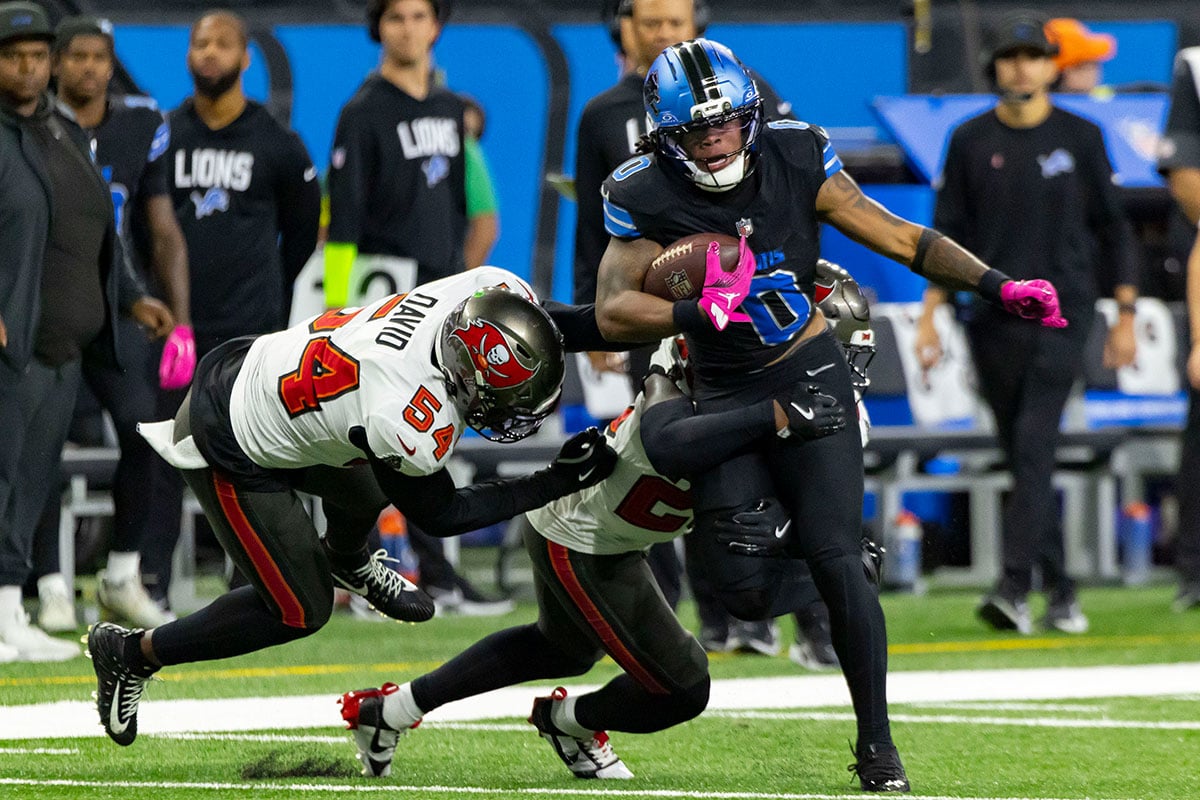 Lions Rb Jahmyr Gibbs And Bucs Lb Lavonte David