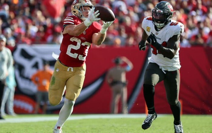 49Ers Rb Christian Mccaffrey And Bucs Ilb Lavonte David