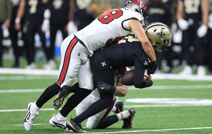 Bucs Olb Anthony Nelson And Saints Qb Spencer Rattler