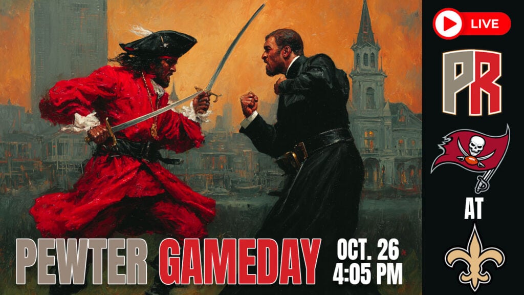 Bucs Saints Pewter Gameday