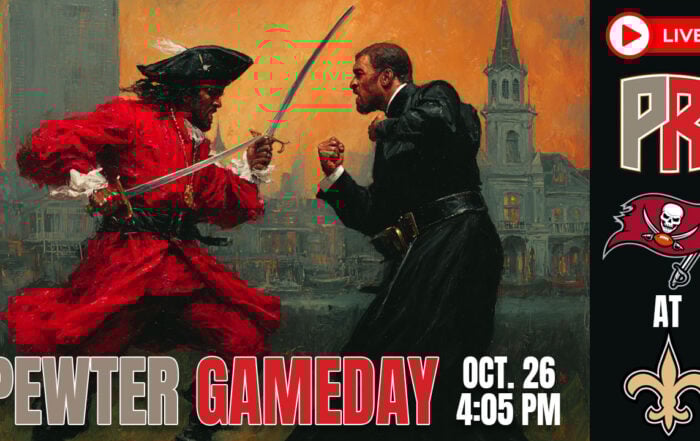 Bucs Saints Pewter Gameday