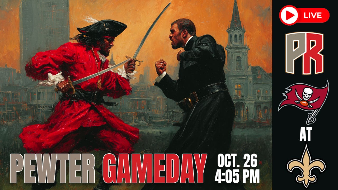 Bucs Saints Pewter Gameday