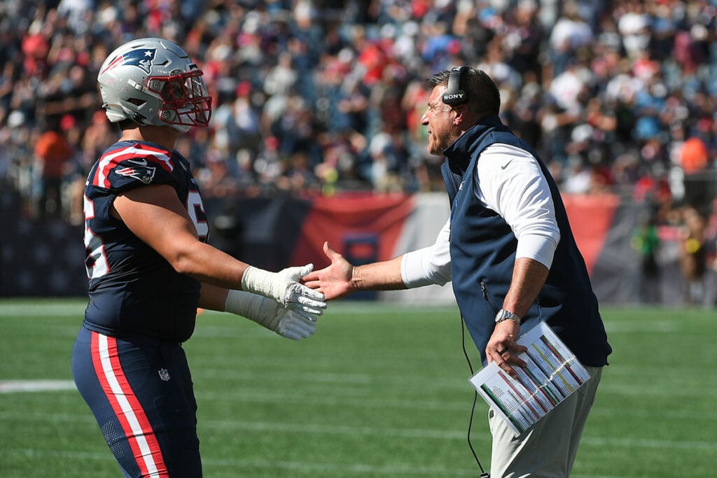 Bucs Vs. Patriots: Pewter Preview And Predictions 5 Patriots Lt Will Campbell And Hc Mike Vrabel