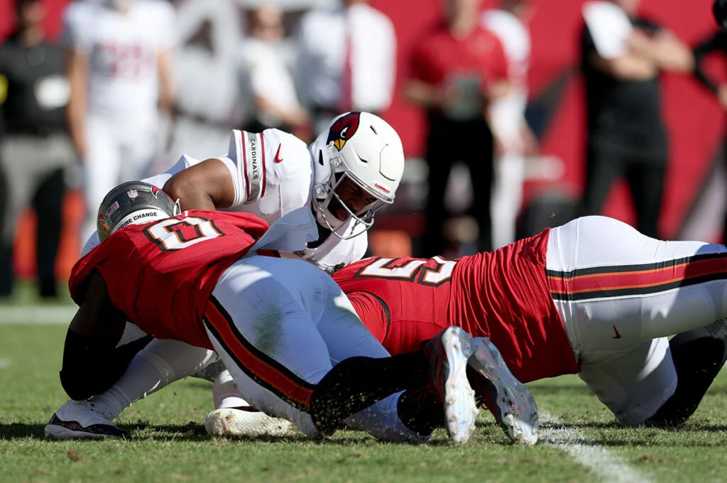 Bucs Olb Yaya Diaby And Dt Vita Vea And Cardinals Qb Jacoby Brissett