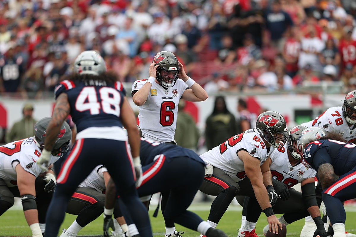 Mayfield-Baker-Bucs-Patriots-Audible Bucs Qb Baker Mayfield