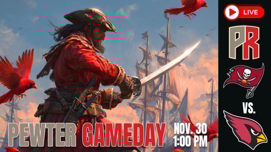 Bucs Cardinals Pewter Gameday