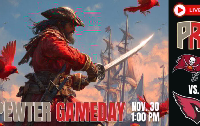 Bucs Cardinals Pewter Gameday