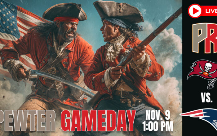 Bucs Patriots Pewter Gameday
