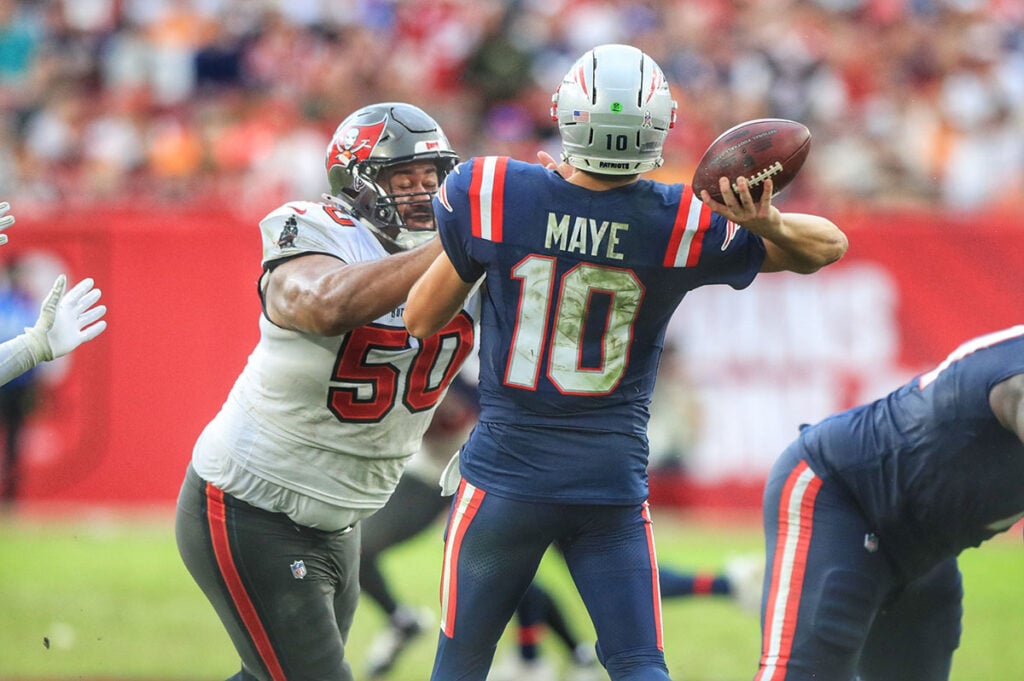 Bucs Dt Vita Vea And Patriots Qb Drake Maye