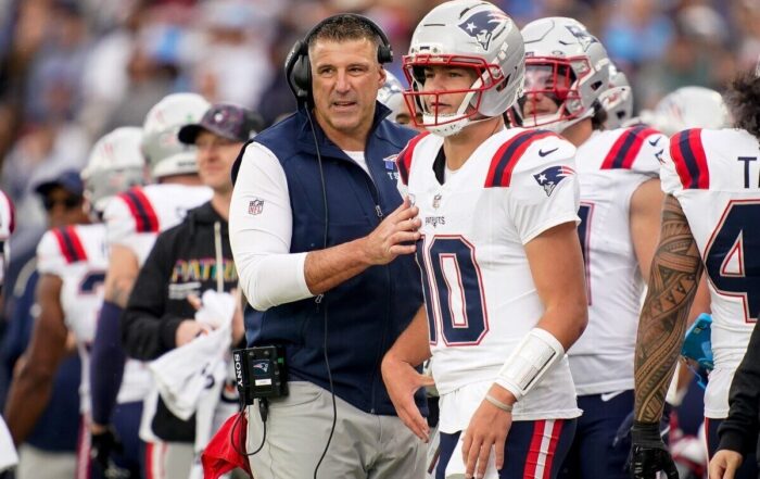 Patriots Hc Mike Vrabel And Qb Drake Maye