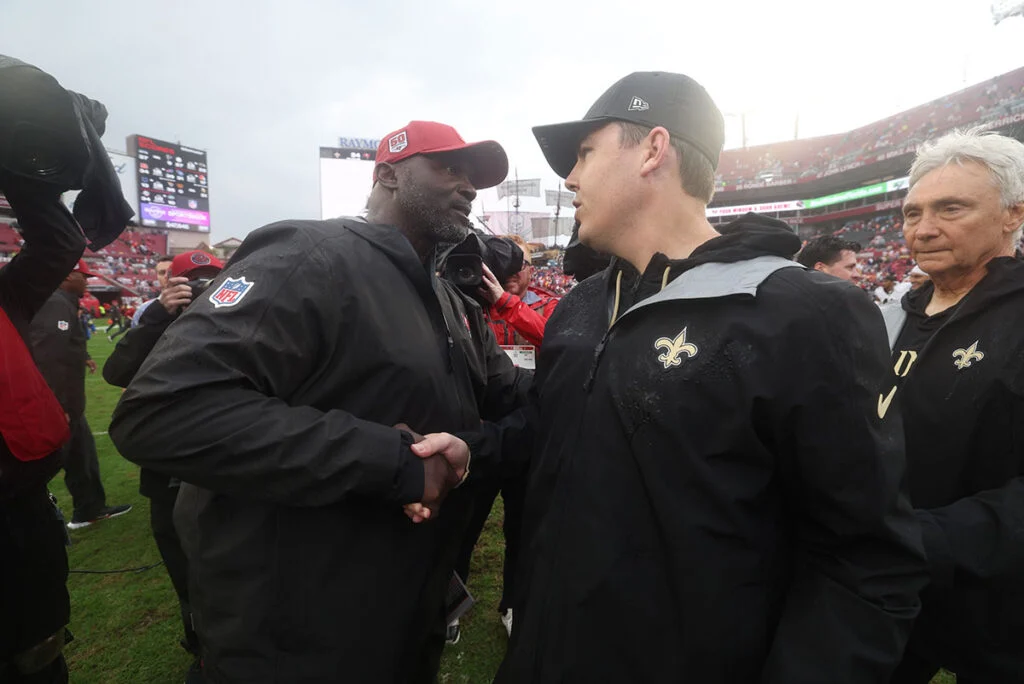 Bucs Head Coach Todd Bowles And Saints Head Coach Kellen Moore