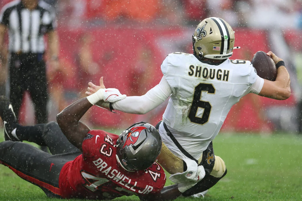 Week 14 Snap Count Analysis: Bucs Vs. Saints 6 Bucs Olb Chris Braswell And Saints Qb Tyler Shough