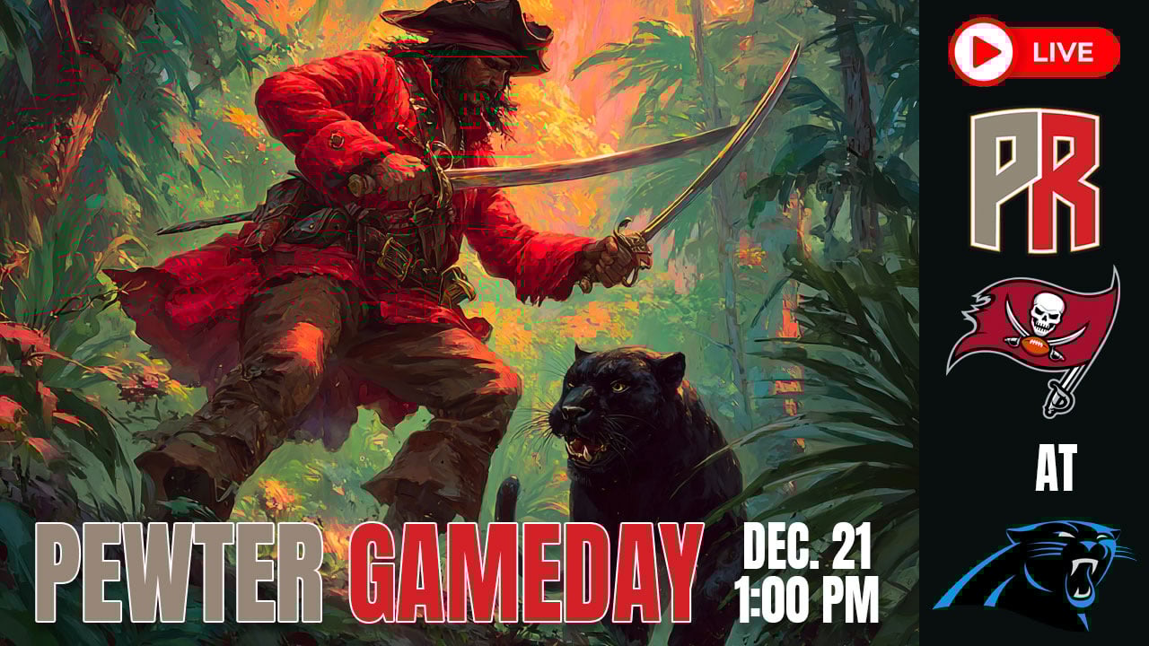 Pewter-Gameday-Panthers-Week-16 Bucs Panthers Pewter Gameday