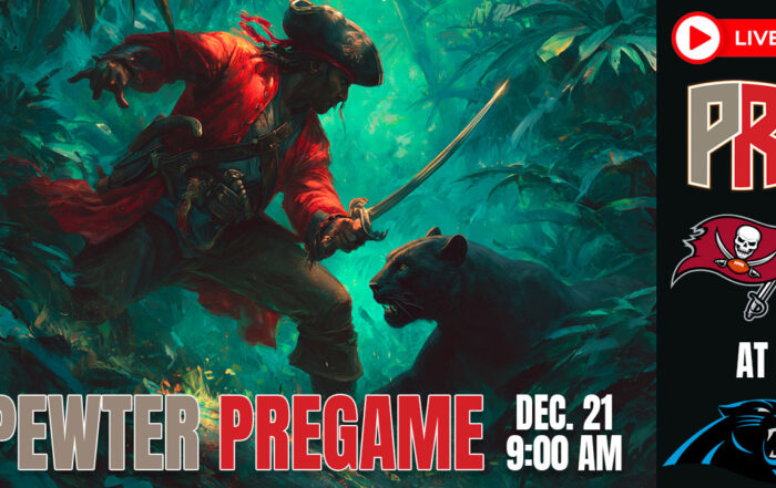Bucs Panthers Pewter Pregame