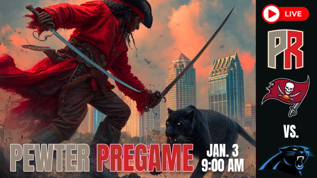 Bucs Panthers Pewter Pregame