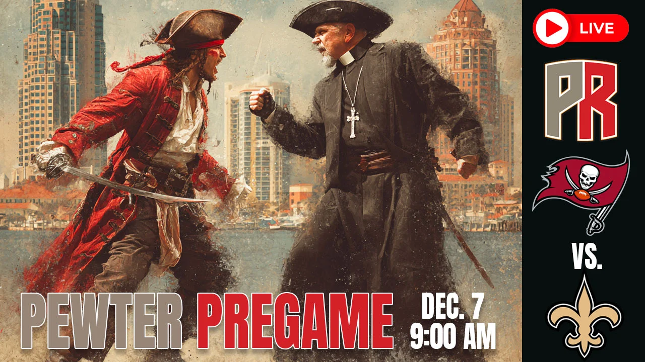 Bucs Saints Pewter Pregame