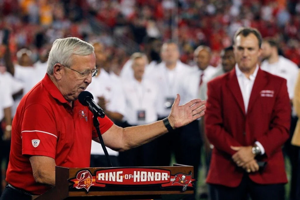 Gene Deckerhoff And Bucs Ring Of Honor Member John Lynch