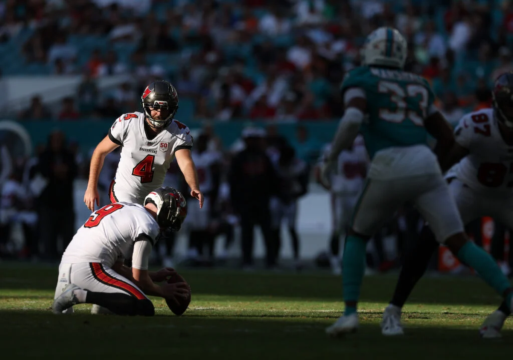 Bucs K Chase Mclaughlin At Miami - Photo By Imagn Images - Ray Seebeck