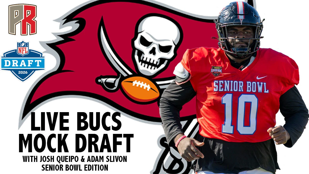 Live-Bucs-Mock-Draft-2026-Senior-Bowl Live Bucs Mock Draft Pewter Report Podcast