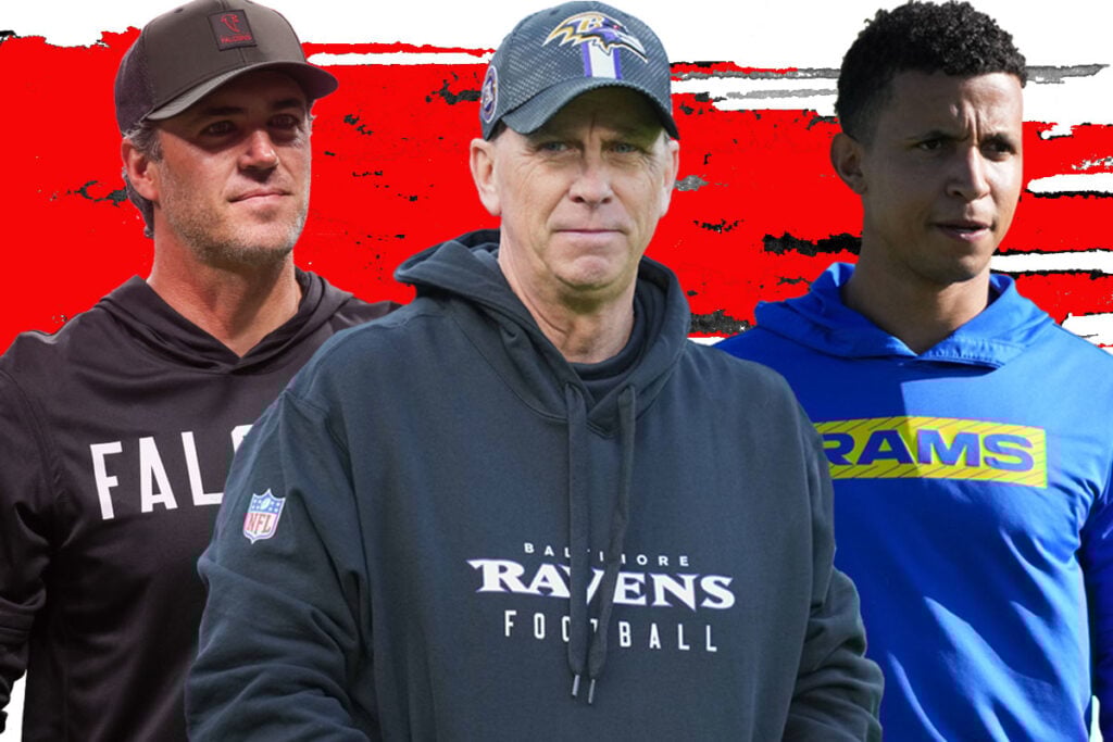 Former Falcons Oc Zac Robinson, Former Ravens Oc Todd Monken And Rams Pass Game Coordinator Nate Scheelhaase Bucs