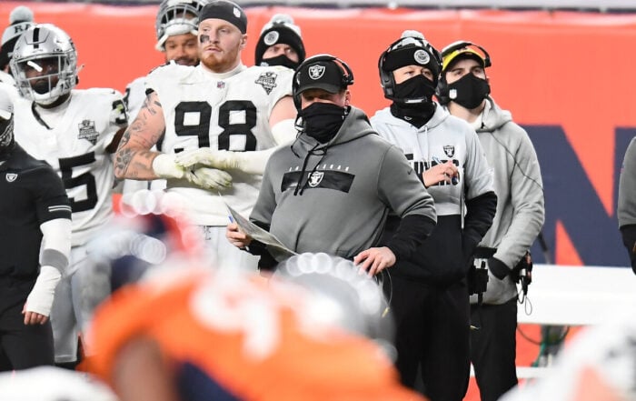 Former Bucs/Raiders Hc Jon Gruden And Raiders Edge Maxx Crosby