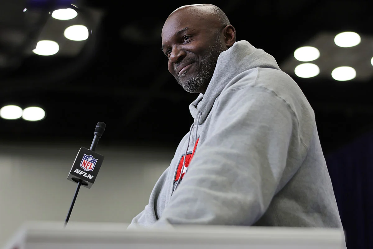 Bowles-Todd-Combine-2026-Podium-Smile Bucs Hc Todd Bowles