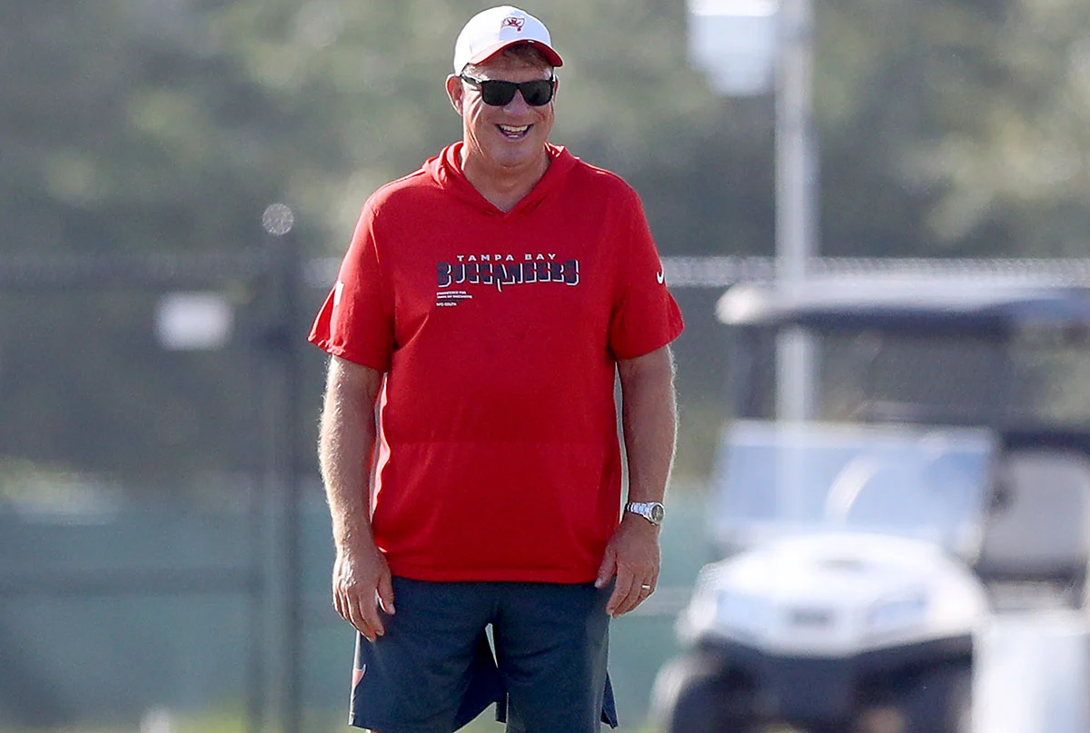 Licht-Jason-Bucs-Camp-2025-Laugh Bucs Gm Jason Licht