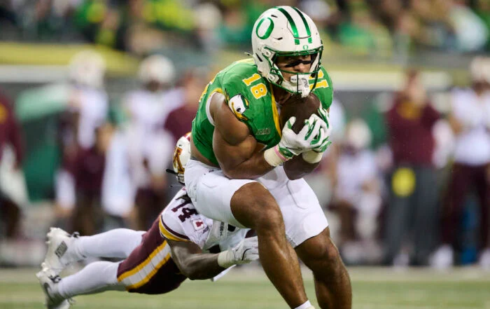 Oregon Te Kenyon Sadiq - Photo By: Troy Wayrynen Imagn Images Bucs
