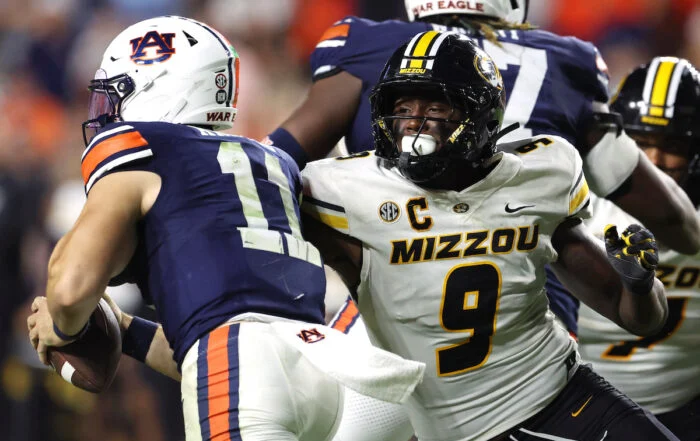 Missouri edge rusher Zion Young - Photo by: John Reed - IMAGN Images