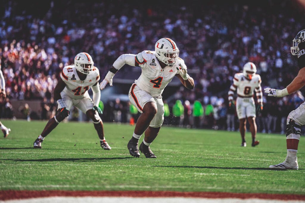 Watch: Bucs War Room Reacts To Selection Of Rueben Bain Jr. 5 Bucs Edge Rusher Rueben Bain Jr. - Photo Courtesy Of: The University Of Miami - Mikayla Oliveira