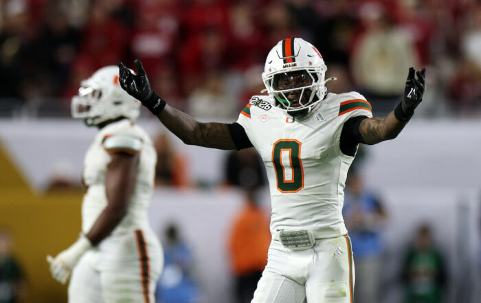 Miami S Keionte Scott - Photo By: Nathan Ray Seebeck - Imagn Images