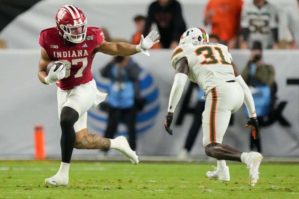 Bucs Draft 2026 Preview + Bucs Best Bets: Tes 6 Indiana Te Riley Nowakowski - Photo By: Grace Hollard - Imagn Images