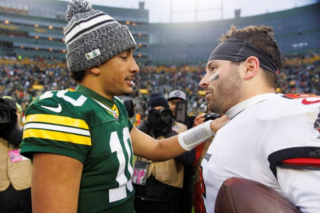 Bucs Mock Schedule 2026: Which Games Will Get Primetime Slots? 3 Packers Qb Jordan Love And Bucs Qb Baker Mayfield