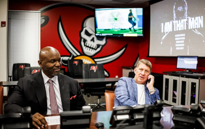 Bucs Head Coach Todd Bowles And Gm Jason Licht