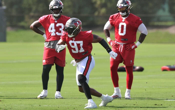 Bucs Olbs Al-Quadin Muhammad, Chris Braswell And Yaya Diaby