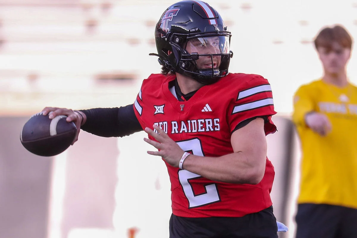 Sorsby-Brendan-Texas-Tech-Throw Texas Tech Qb Brendan Sorsby