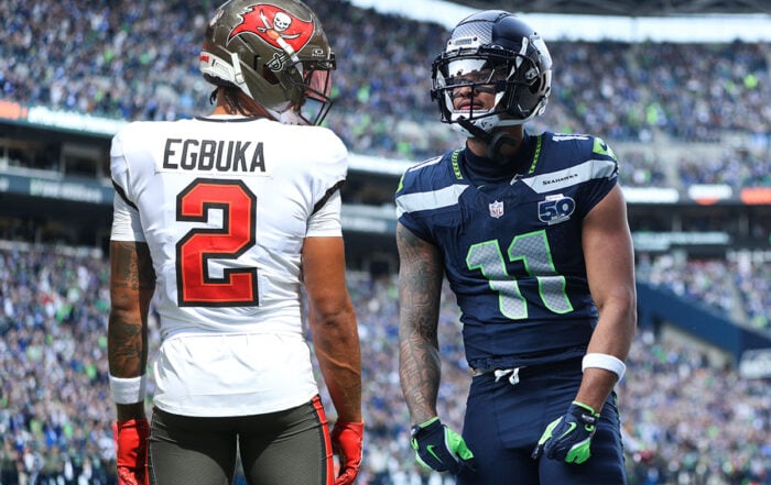 Bucs Wr Emeka Egbuka And Seahawks Wr Jaxon Smith-Njigba -