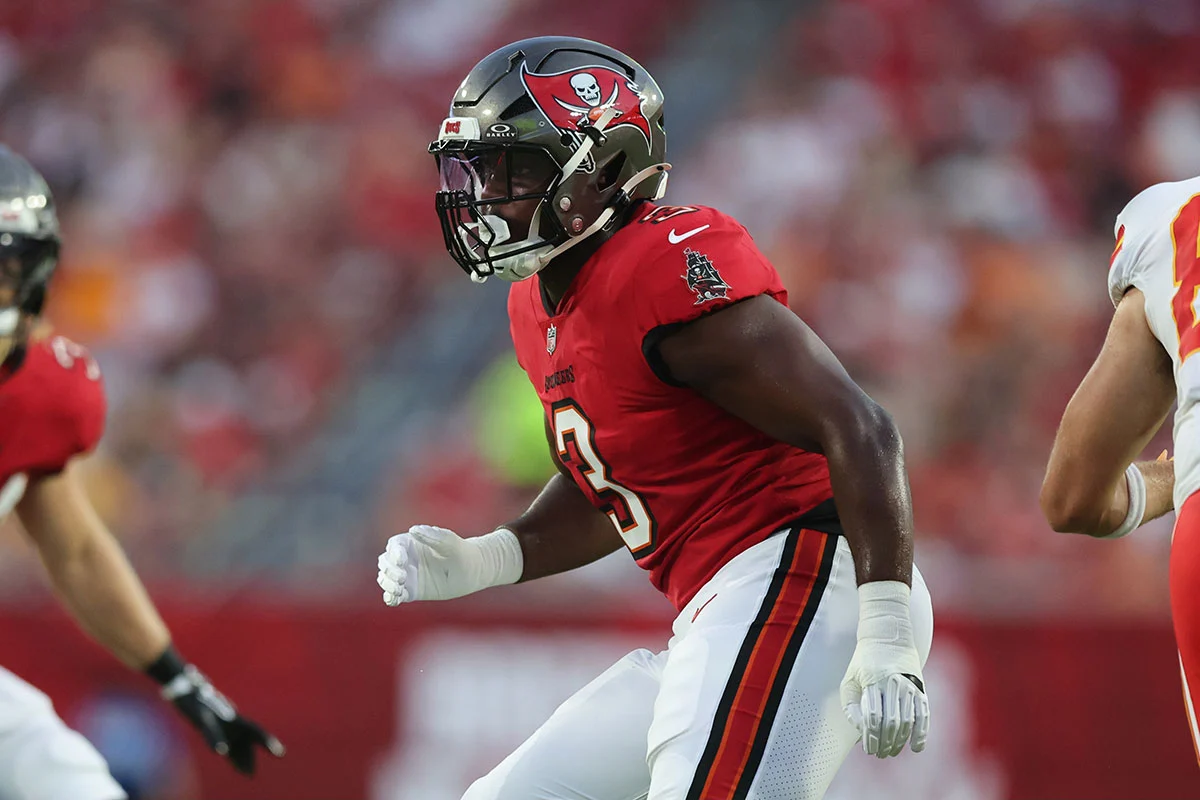 Bain-Rueben-Bucs-Chiefs-Close Bucs Olb Rueben Bain Jr.