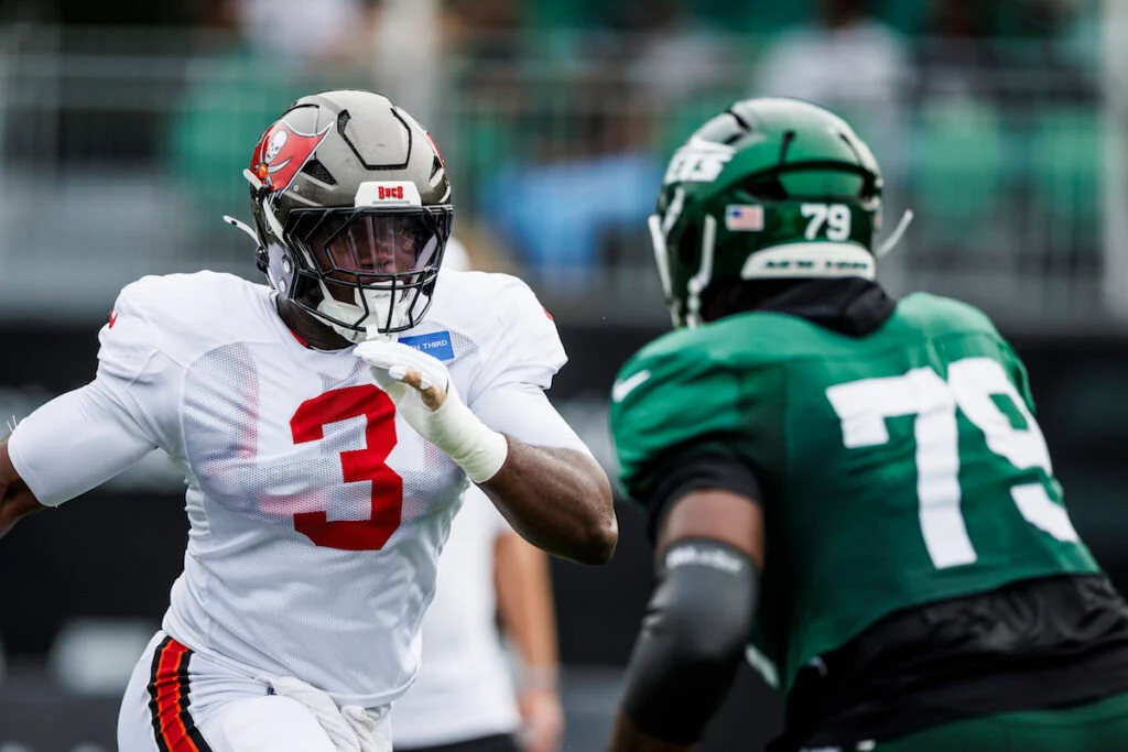 Pewter Report Podcast: Bucs Brawl With Jets In Practice! 4 Bucs Olb Rueben Bain Jr. - Photo Courtesy Of The Tampa Bay Buccaneers