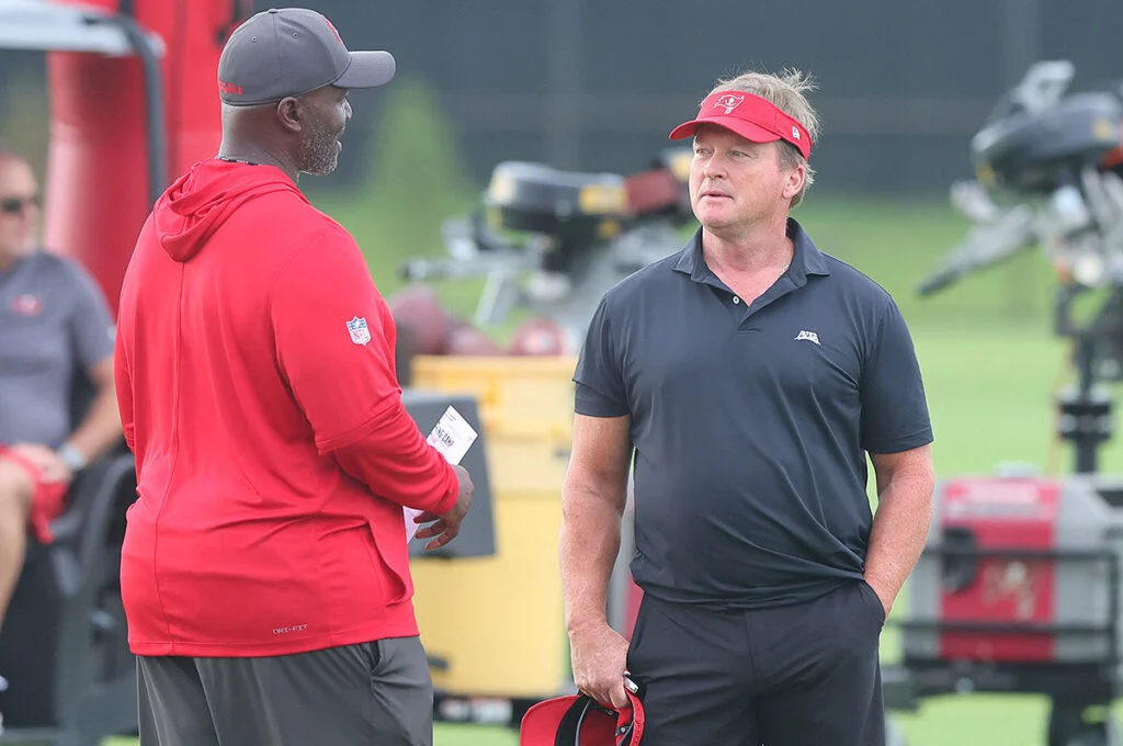 Bucs Camp Insider 8-6: Jon Gruden, Jason Licht Discuss Baker Mayfield 3 Bucs Head Coach Todd Bowles And Former Bucs Head Coach Jon Gruden