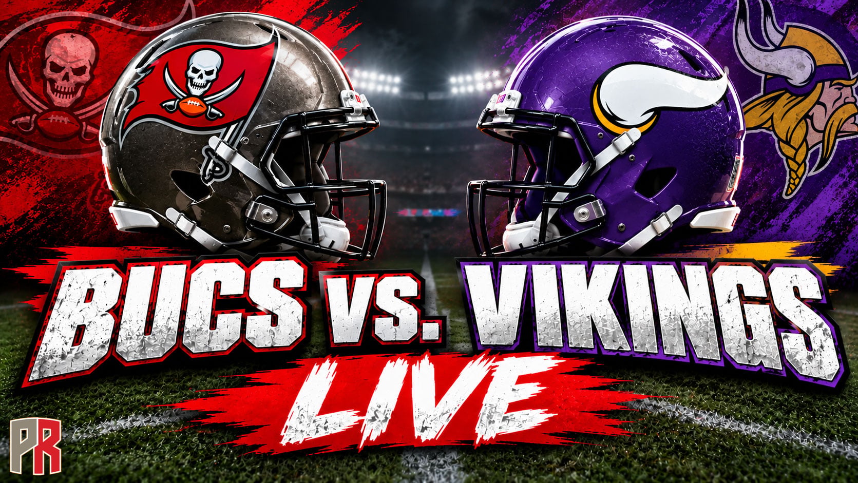 Bucs Vikings Pewter Gameday