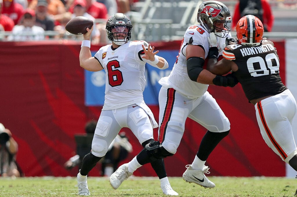 Pr Roundtable: Which Bucs Player Must Improve In Week 3? 7 Bucs Qb Baker Mayfield And Rg Ben Bredeson