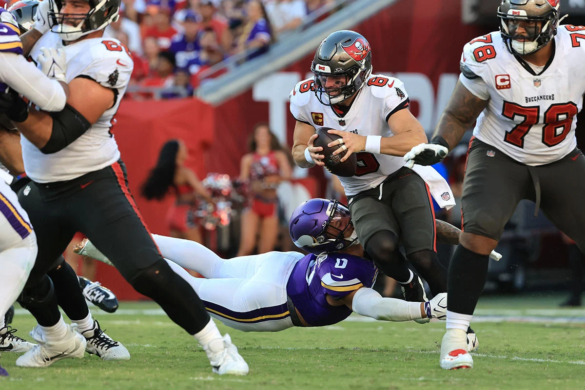 Mayfield-Baker-Bucs-Vikings-Sacked Bucs Qb Baker Mayfield