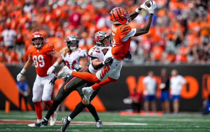 Bucs Cb Zyon Mccollum And Bengals Wr Tee Higgins