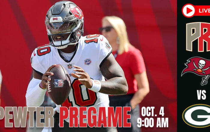Bucs Packers Pewter Pregame