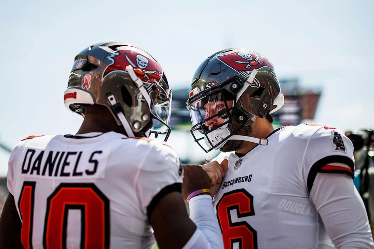 Daniels-Jalon-Baker-Mayfield-Bucs-Bengals Bucs Qbs Jalon Daniels And Baker Mayfield