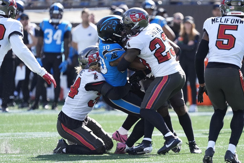 Pewter Report Podcast: Bucs Victory Monday! 4 Bucs S Tykee Smith And Panthers Rb Chuba Hubbard